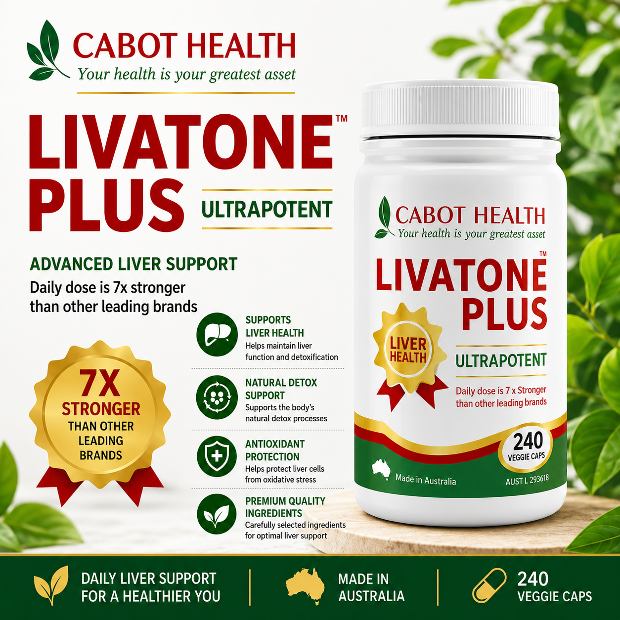 Cabot Health Livatone Plus 240 Capsules