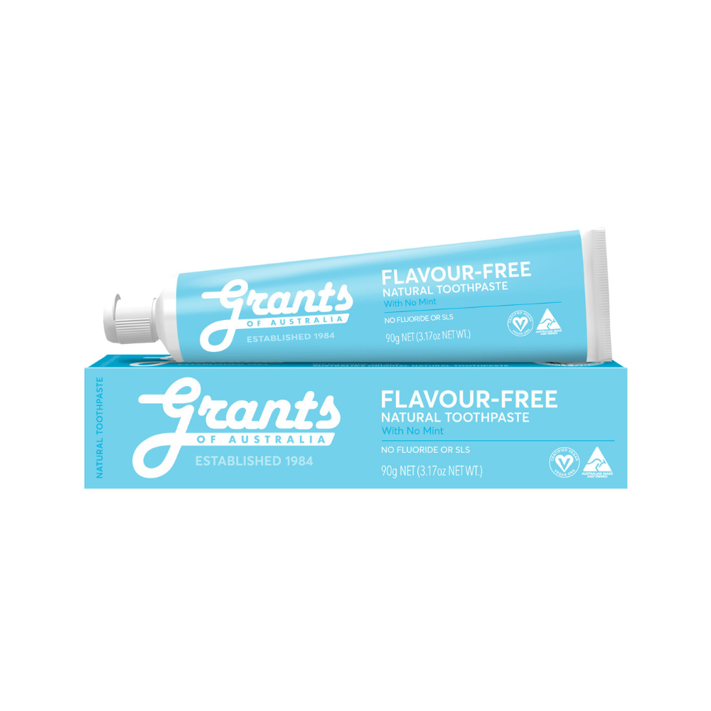 Grants of Australia Flavour Free Natural Toothpaste - Fluoride Free - 90g