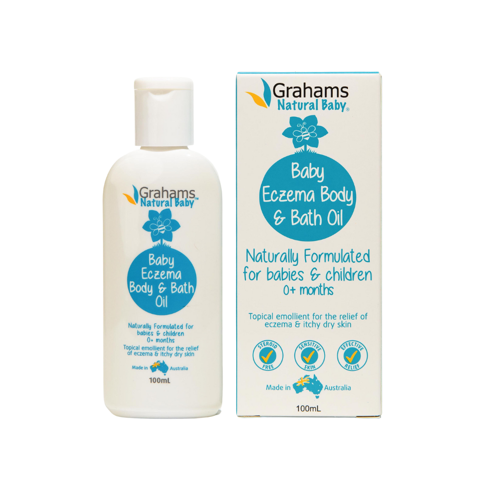 Grahams Natural Baby Eczema Body and Bath Oil 100ml (Damage Package Box)