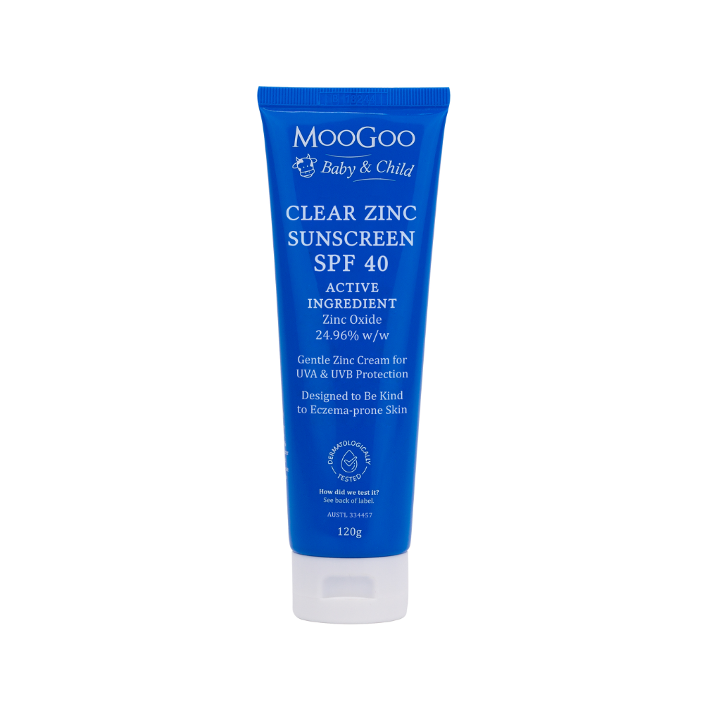 MooGoo Baby Clear Zinc Sunscreen SPF 40 120g