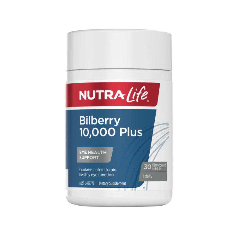 Nutra-Life Bilberry 10,000 Plus Eye Health Support 30Flim Coated Tablets