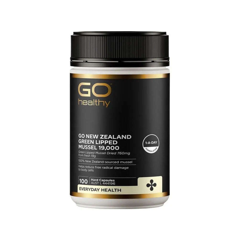 Go Healthy Go New Zealand Green Lipped Mussel 19,000 100 Hard Capsule