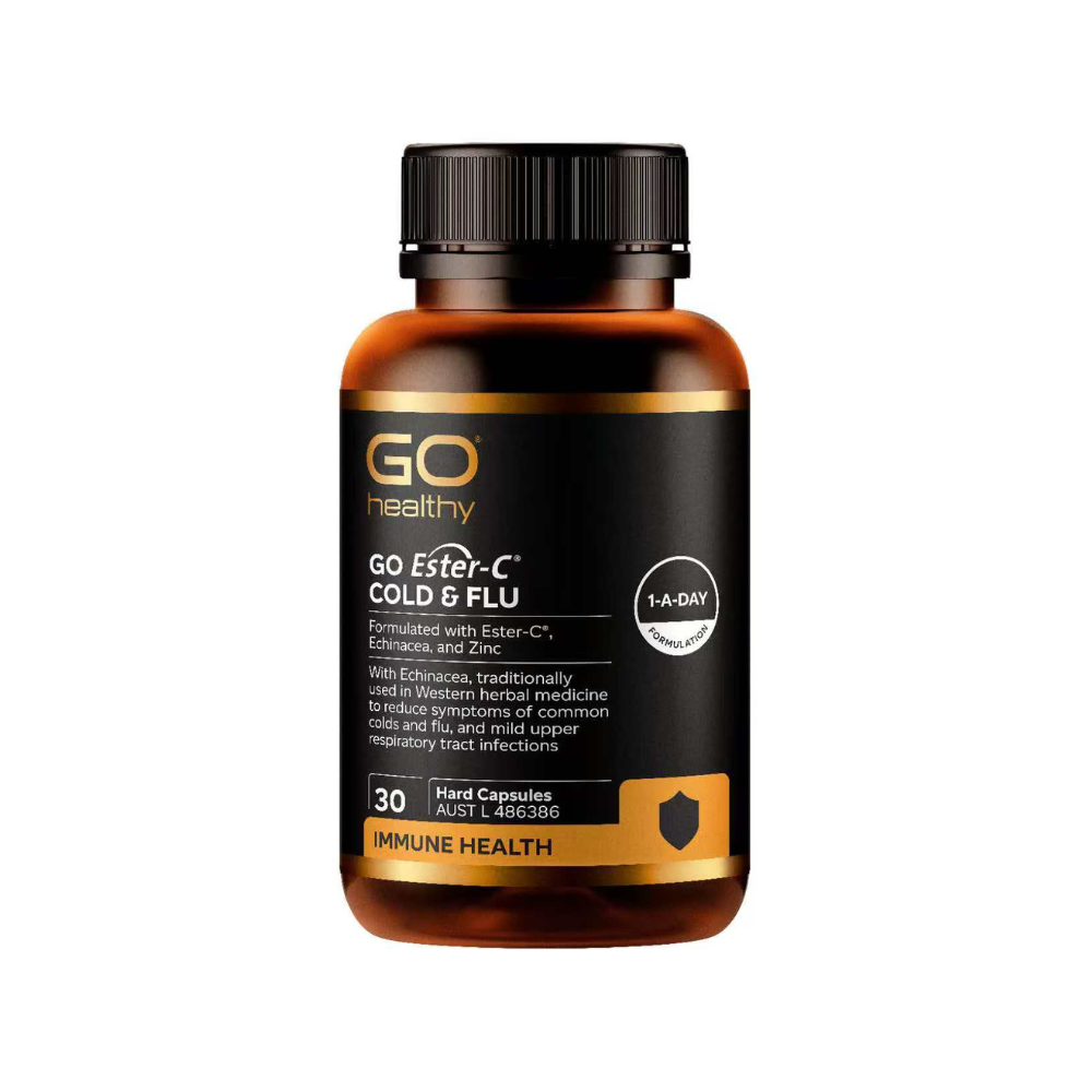 Go Healthy GO Ester-C Cold & Flu 30 Hard Capsules