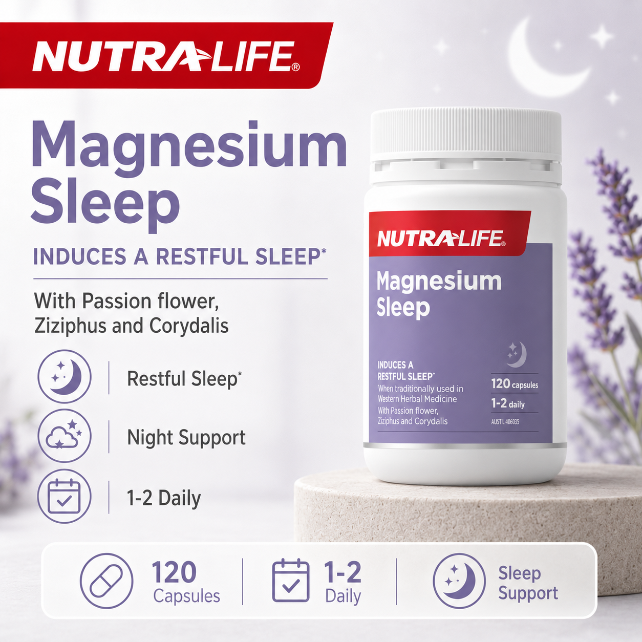 Nutra-Life Magnesium Sleep 120 Capsules