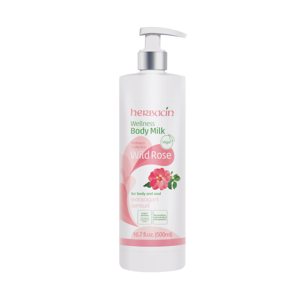 Herbacin Wellness Body Milk Wild Rose 500ml