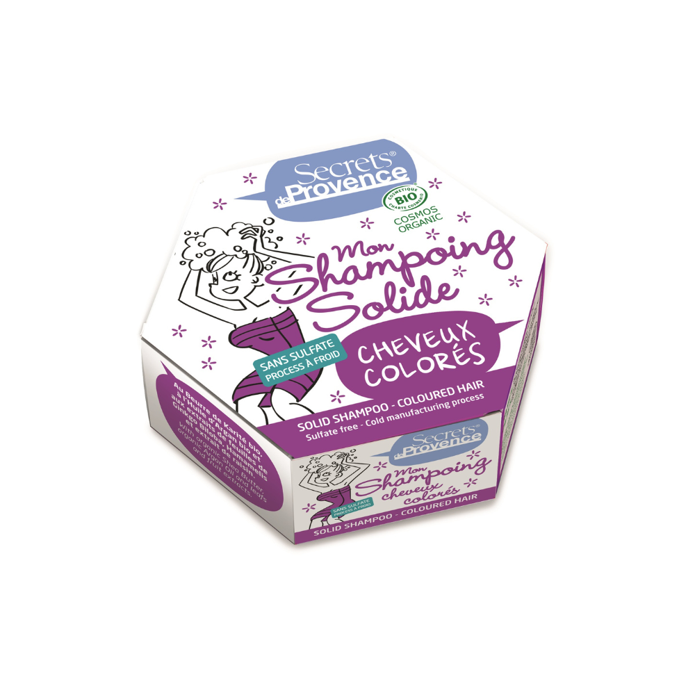 Secrets de Provence Organic Solid Shampoo for Colour Treated Hair 85g