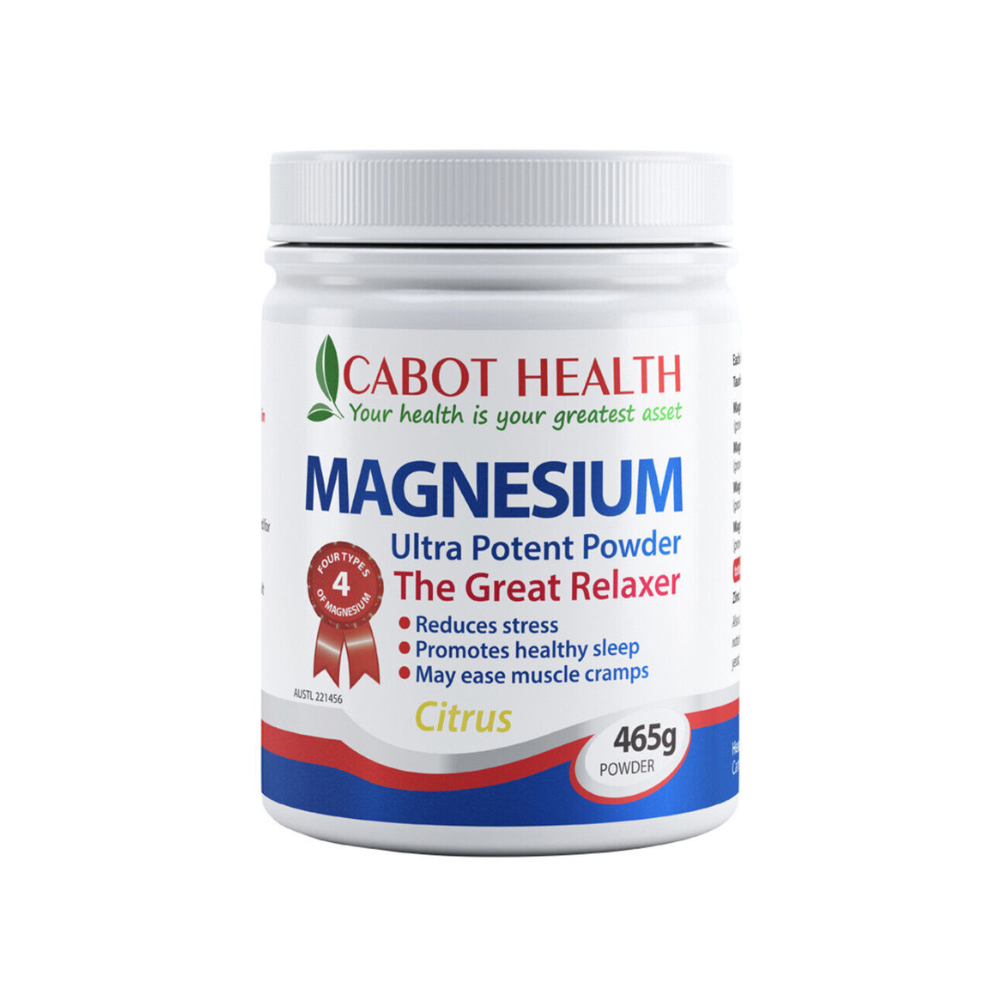 Cabot Health Magnesium Ultra Potent Powder Citrus 465g