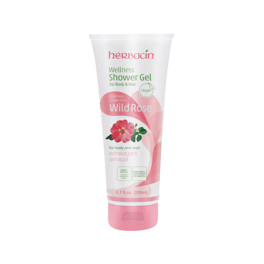 Herbacin Wellness Shower Gel Wild Rose 200ml