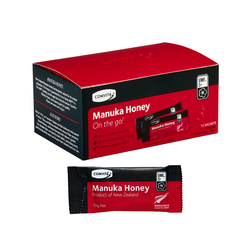 Comvita UMF® 5+ Manuka Honey On-The-Go 10g *12 Sachets (Not For Sale In WA)