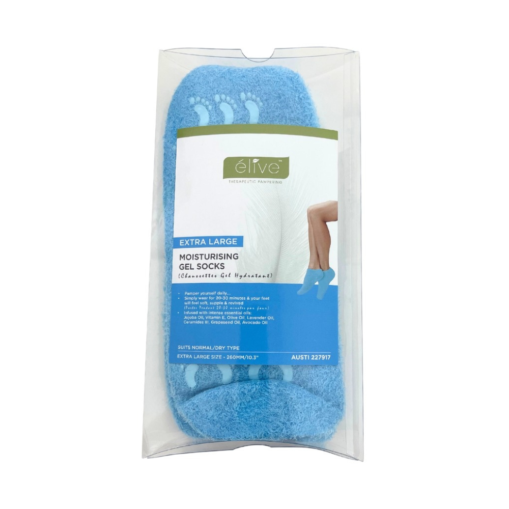 Elive Gel Socks Extra Large (BLUE) (Damaged Package)