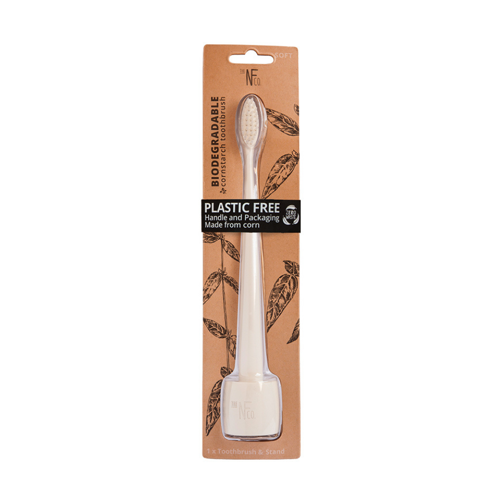 Nfco Bio Toothbrush Ivory Desert + Toothbrush Stand