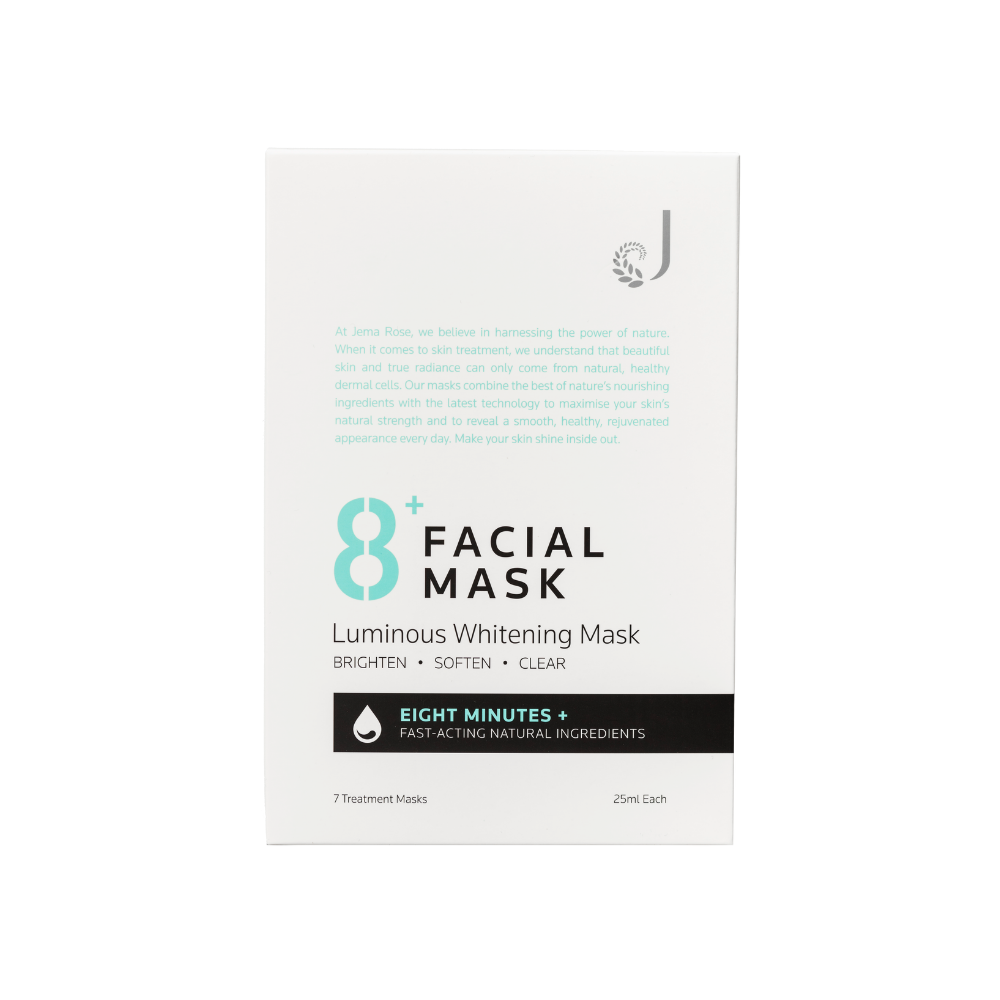 Jema Rose 8+ Minute Facial Mask Luminous Whitening Mask (Single Piece)