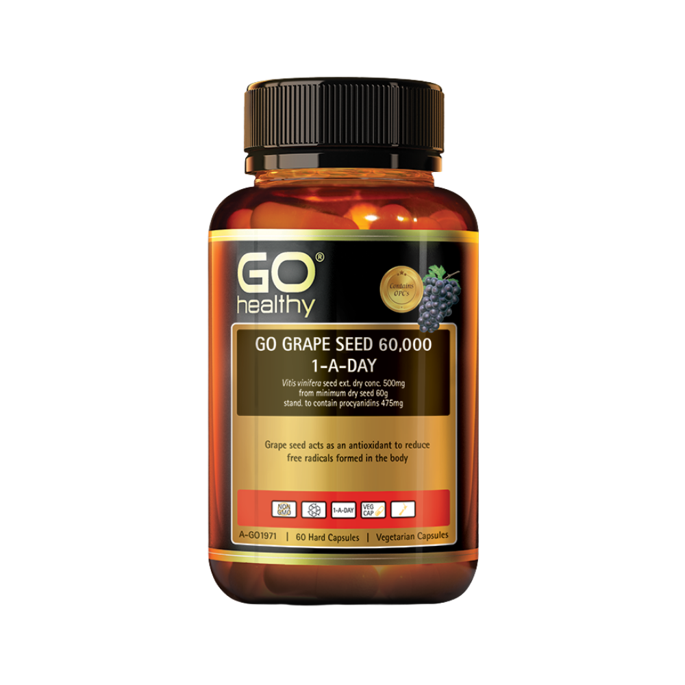 Go Healthy Grape Seed 60,000mg 120 Vege Capsules