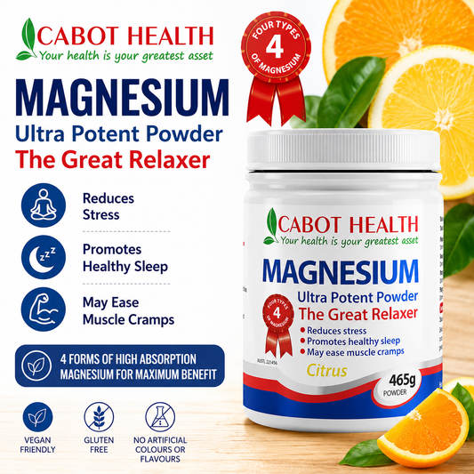Cabot Health Magnesium Ultra Potent Powder Citrus 465g