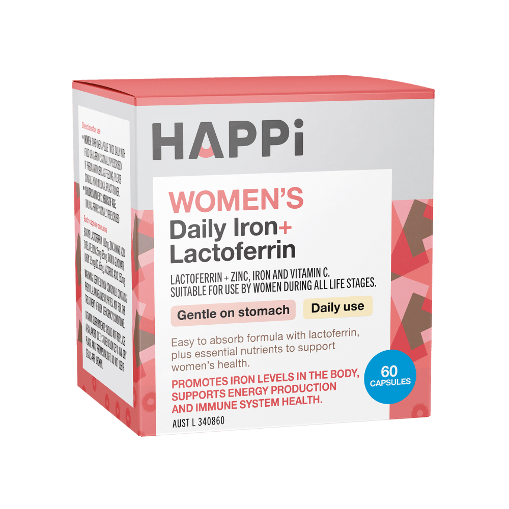 HAPPi Women's Daily Immune+ Lactoferrin 60 capsules