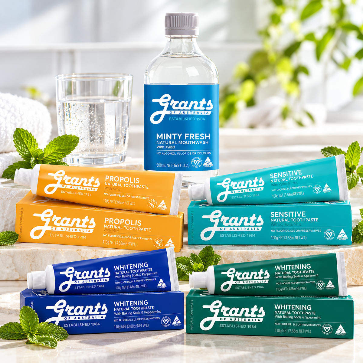 Grants Natural Oral Care Family Pack – 5 Piece Bundle