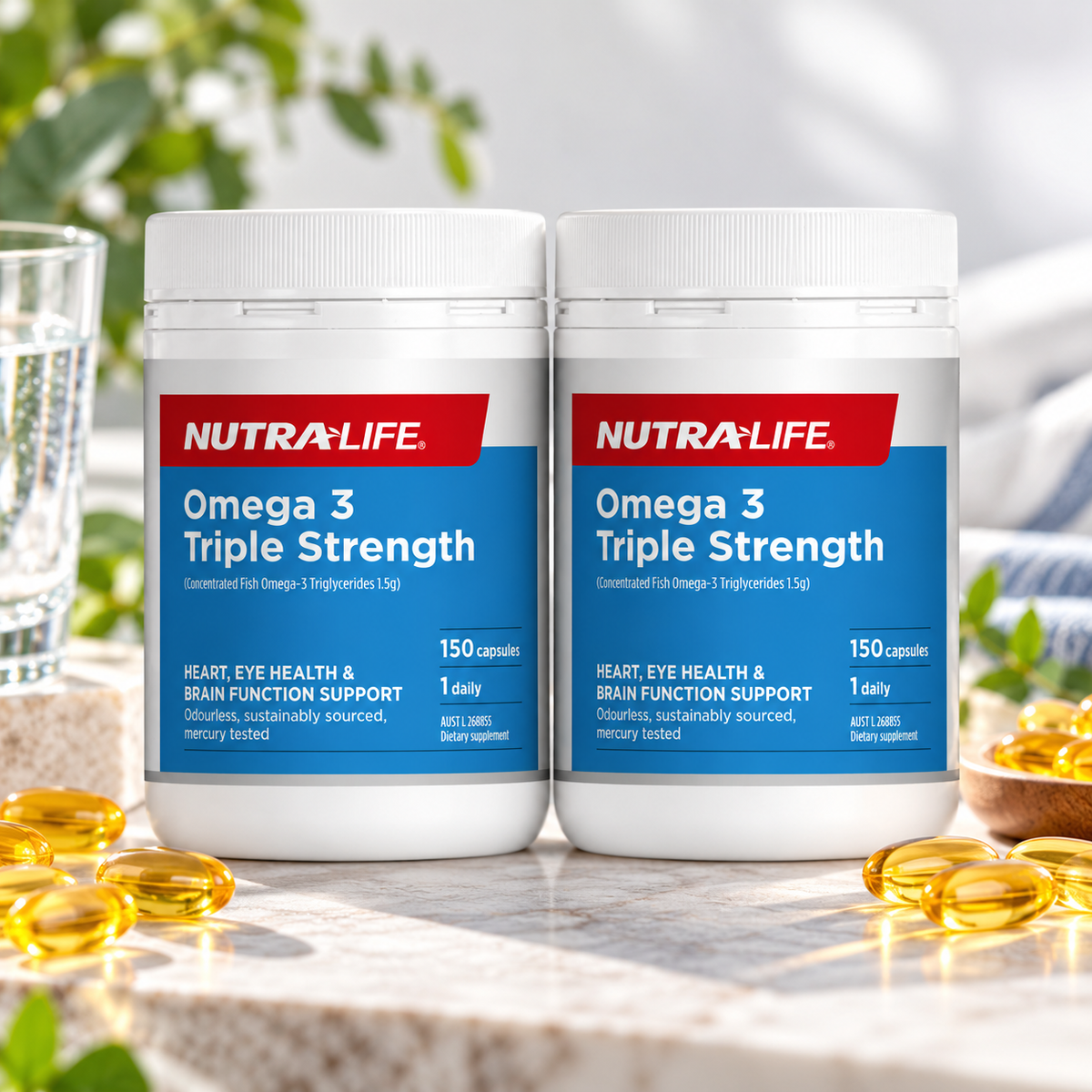 Nutra-Life Omega 3 Triple Strength 150 Capsules – Twin Pack
