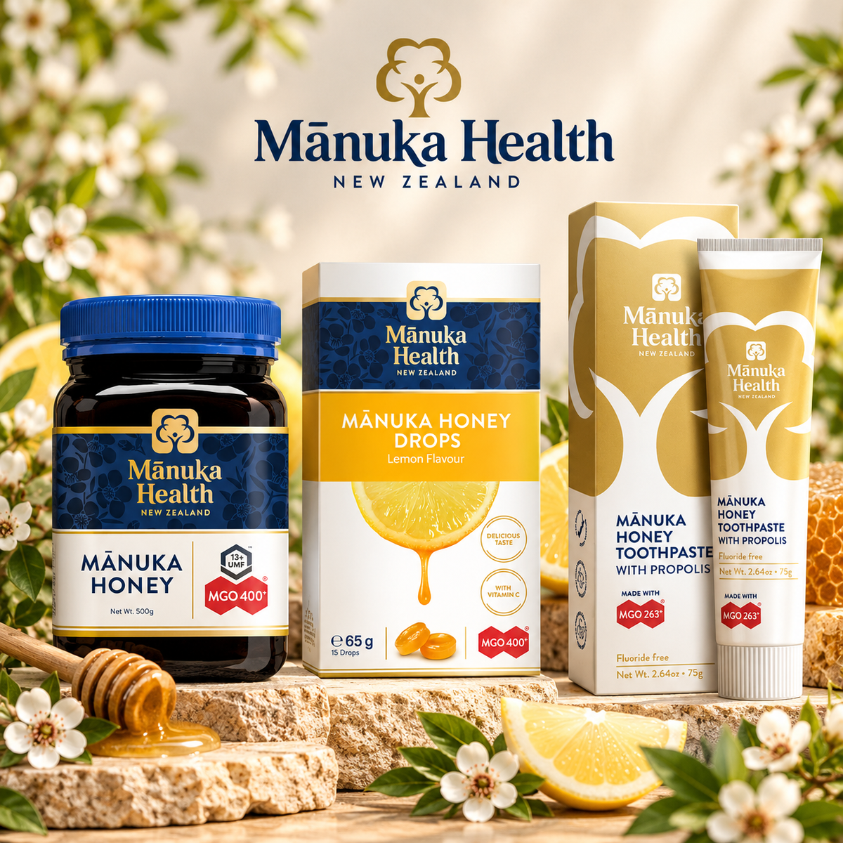 Manuka Health MGO 400+ Everyday Essentials Set – 3 Piece Bundle