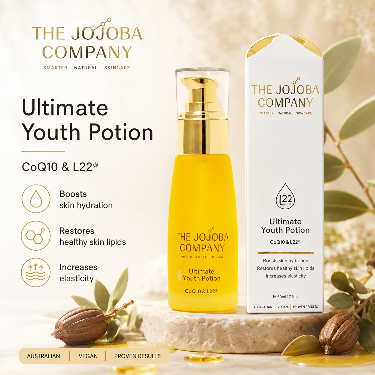 The Jojoba Company Ultimate Youth Potion + L22 50ml