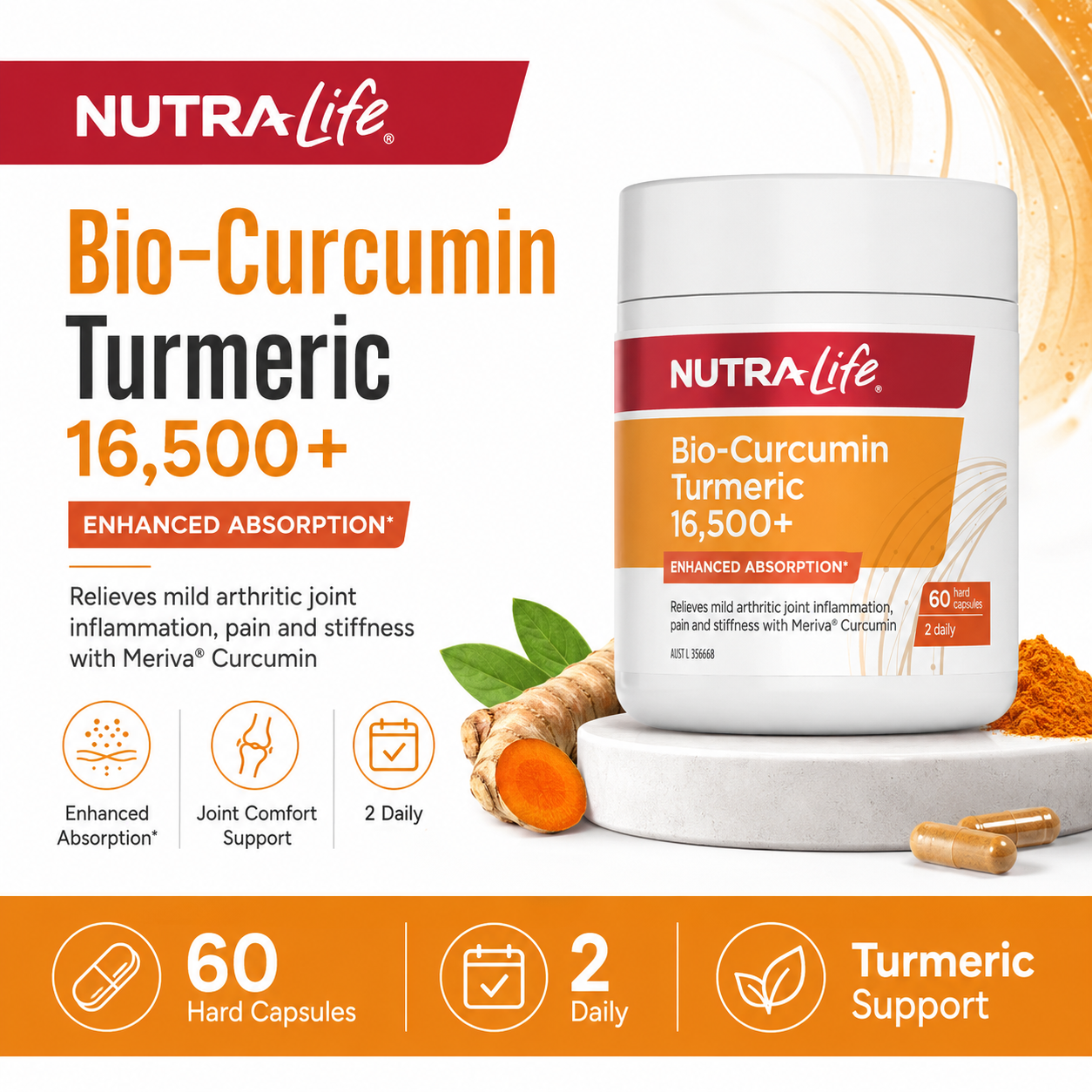 Nutra-Life Bio-Curcumin Turmeric 16,500+ 60 Capsules