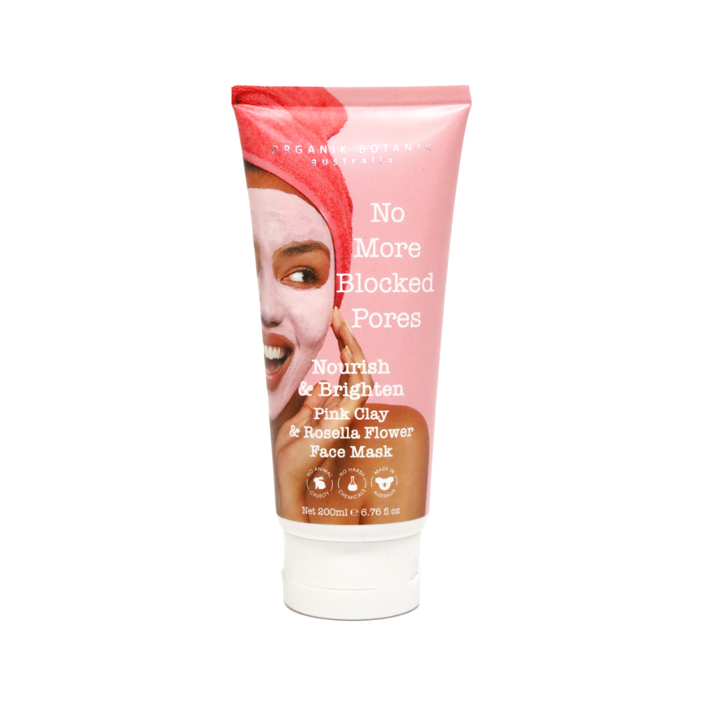 Organik Botanik - No More Pores No More Blocked Pores Pink Clay & Rosella Flower Face Mask 200ml