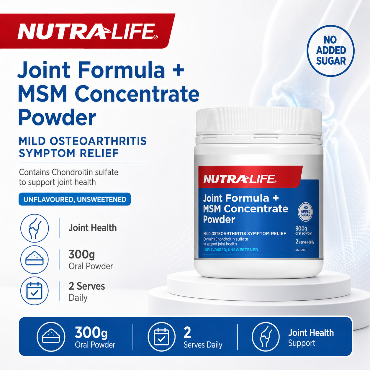 Nutra-Life Joint Formula + MSM Concentrate Powder 300g