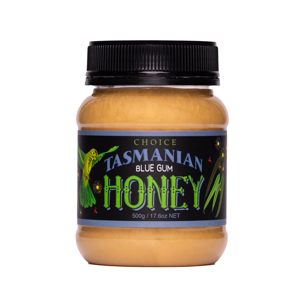 Tasmanian Honey Blue Gum Plastic Jar 500g (Not For Sale In WA)
