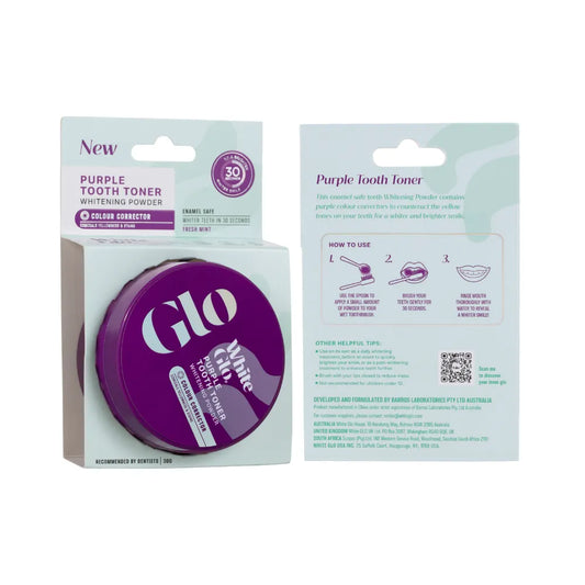 White Glo Purple Tooth Toner Whitening Powder 30g
