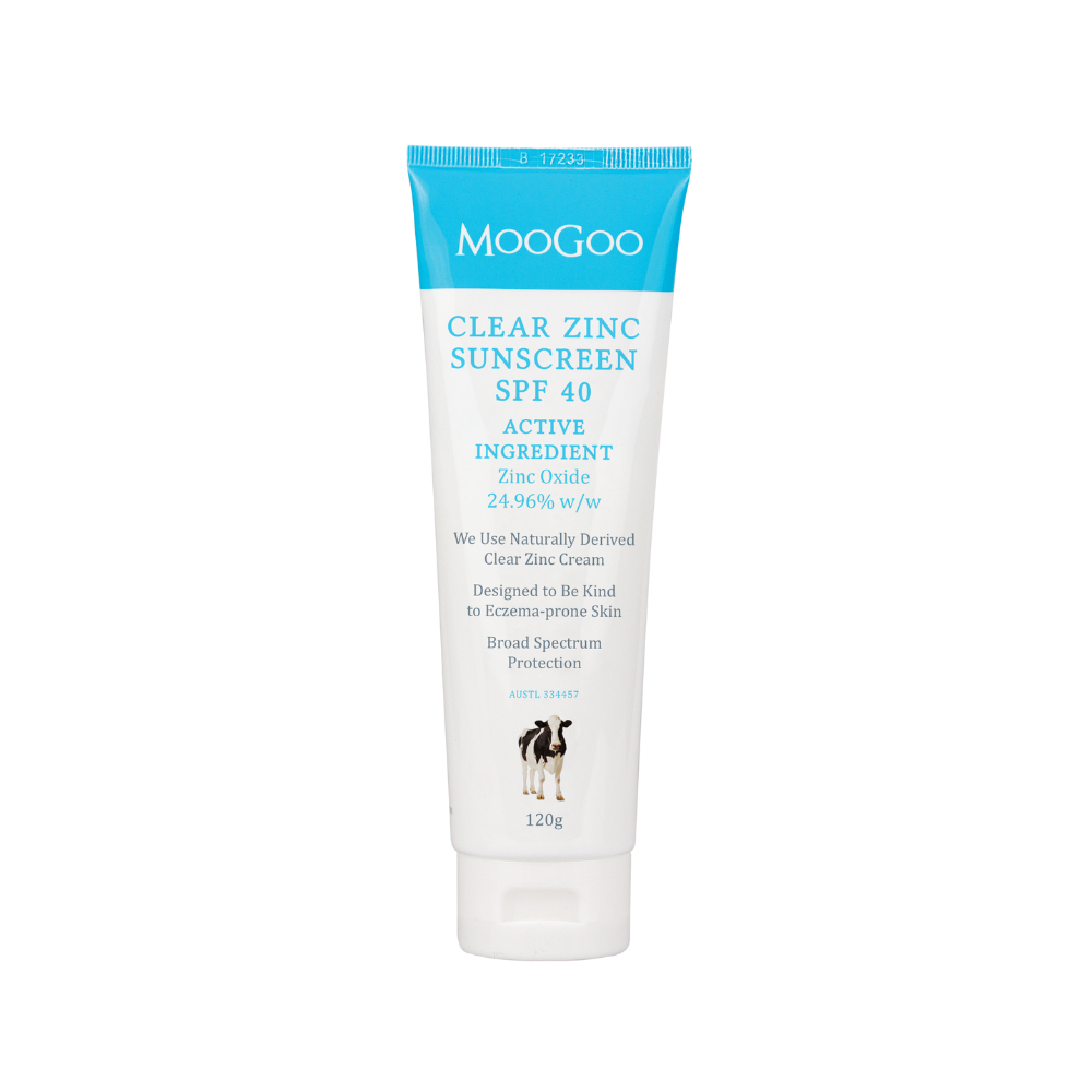 MooGoo Clear Zinc Sunscreen SPF 40 120g