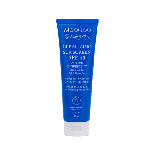 MooGoo Baby Clear Zinc Sunscreen SPF 40 120g