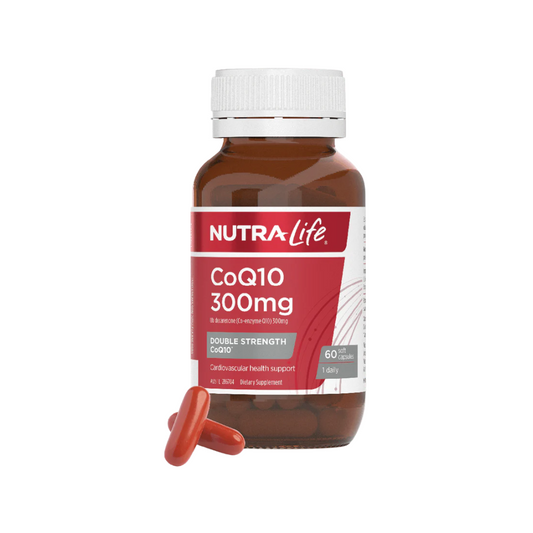 Nutra-Life COQ10 300mg Double Strength CoQ10 60 Soft Capsules