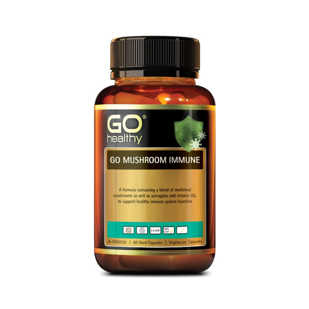 GO Healthy Go Mushroom Immune 60 Hard Capsules