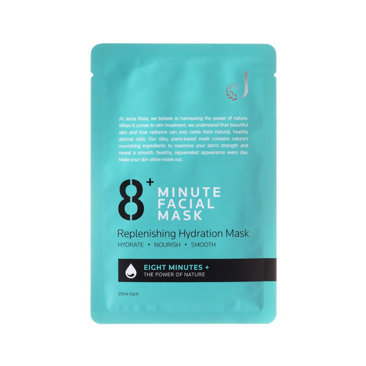 Jema Rose 8+ Minute Facial Mask Replenishing Hydration Mask (Single Piece)