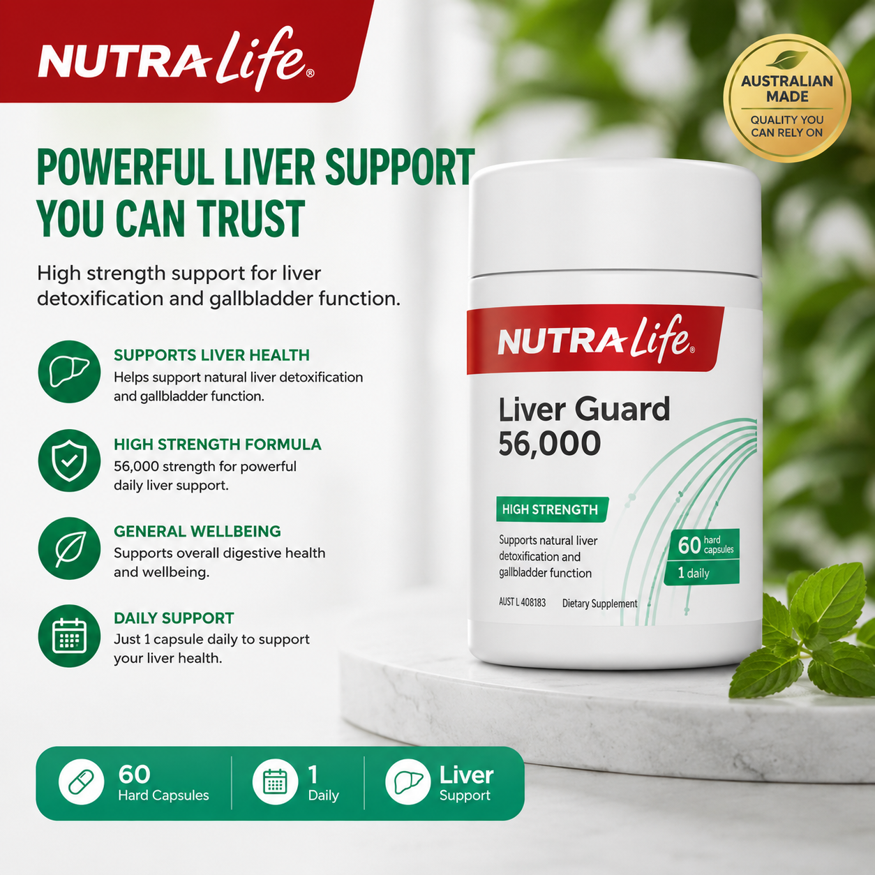 Nutra-Life Liver Guard 56,000 60 Capsules