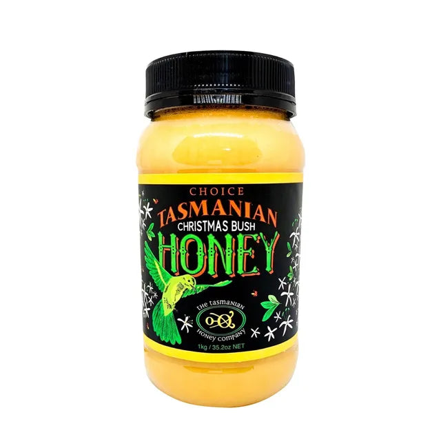 Tasmanian Honey Christmas Bush Plastic Jar 1kg (Not For Sale In WA) (Damaged Package)