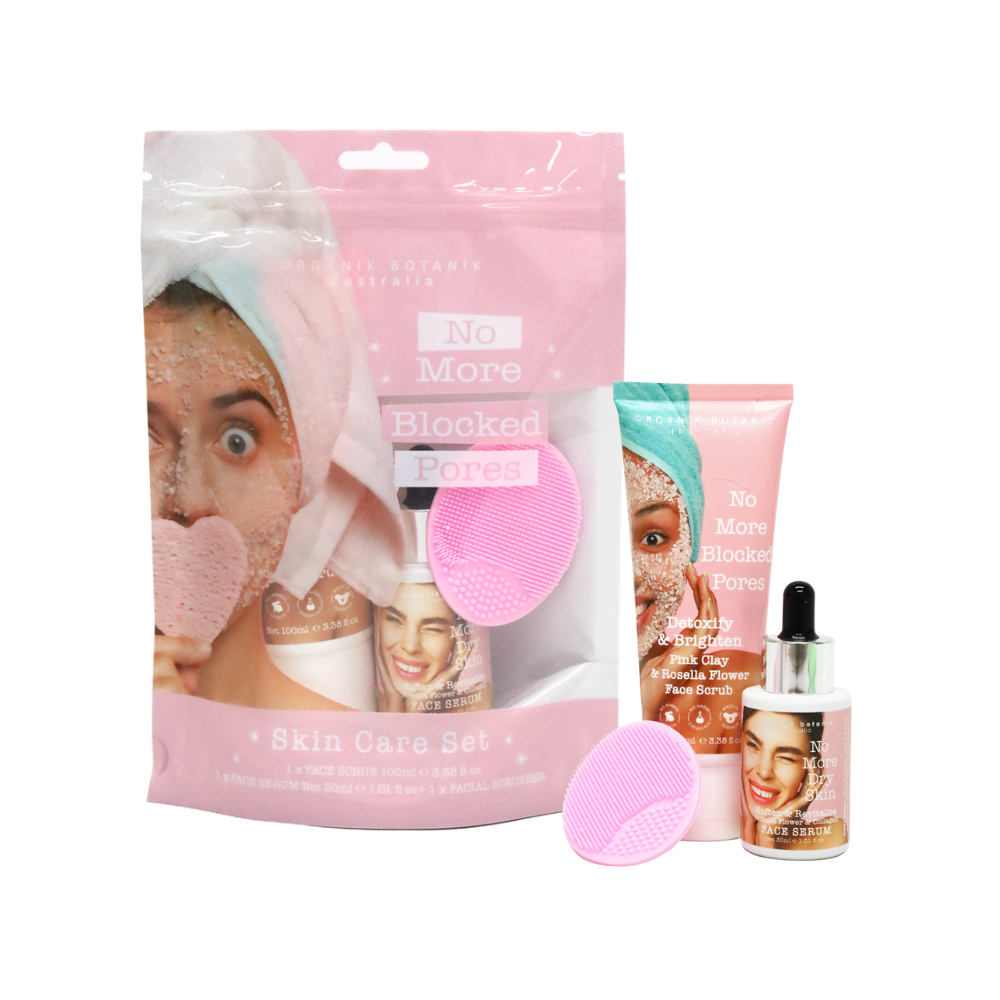 Organik Botanik - No More Pores No More Blocked Pores Face Mask, Serum & Scrubber Skin Care Set