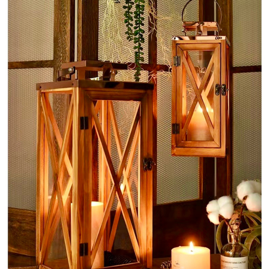 Vanguard Universal High-end Home Decoration Timber Candle Lantern LT-85set
