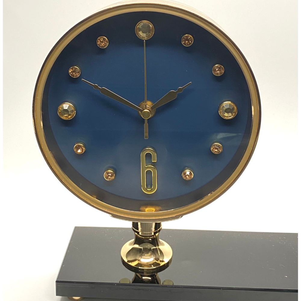 Vanguard Universal Premium Crystal Table Clock with Swan TCJ-622BL