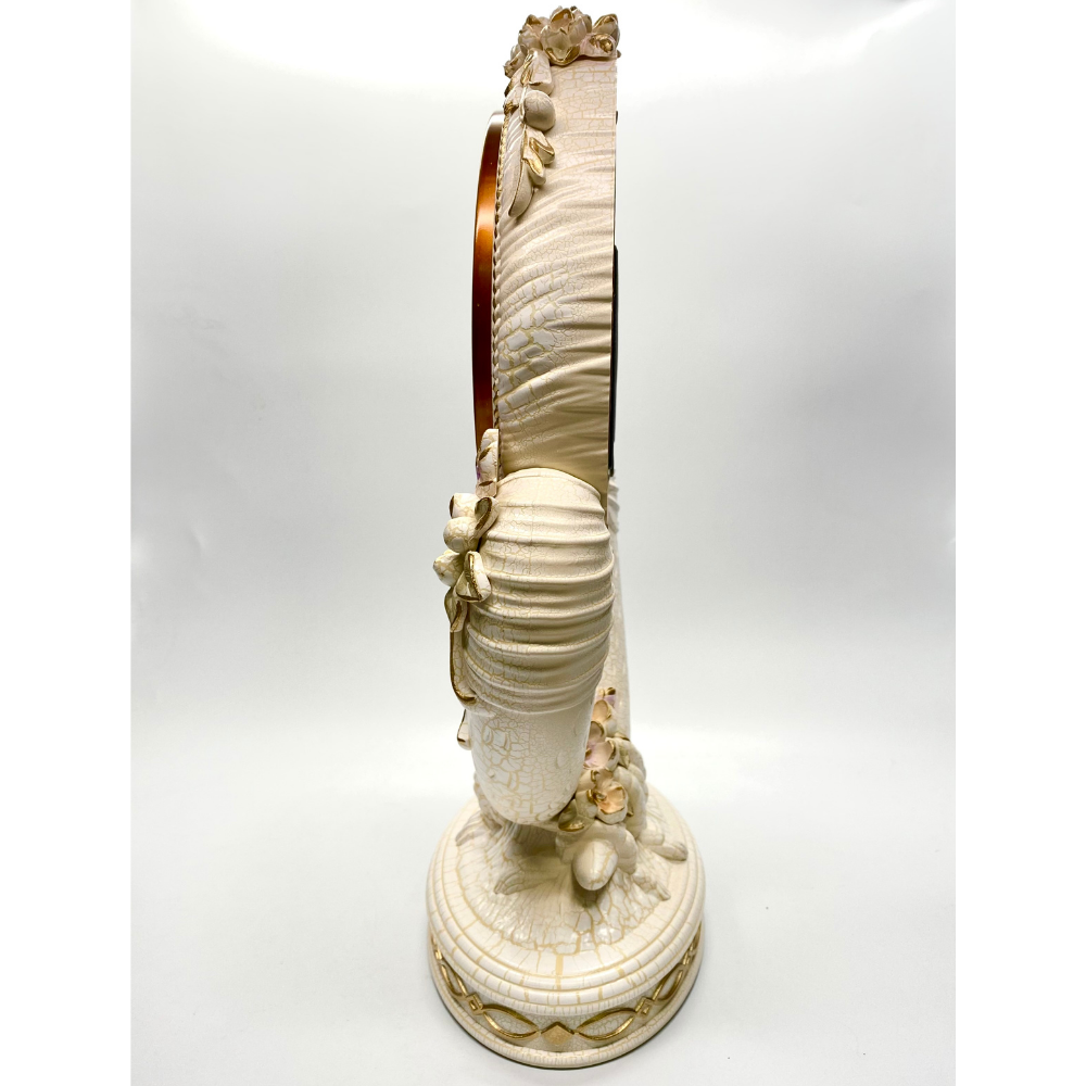 Vanguard Universal Delurious Pendulum Table Clock with Crystal Flowers TSS-1482