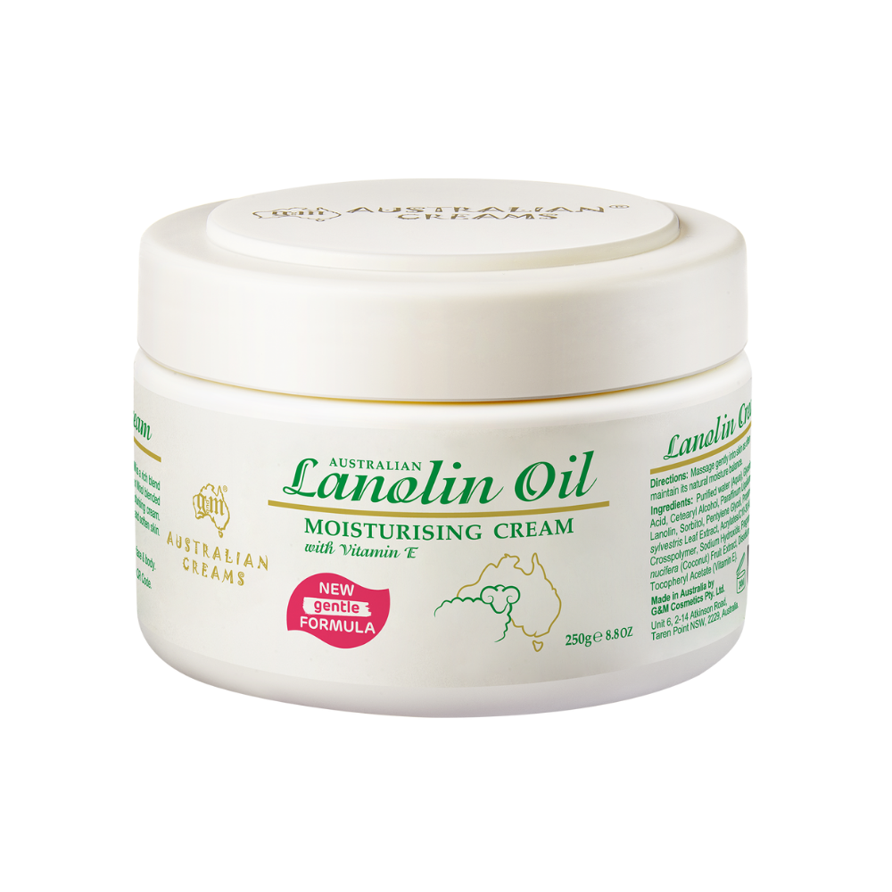 G&M Cosmetics Australian Lanolin Oil Moisturising Cream 250g (Damage Package)