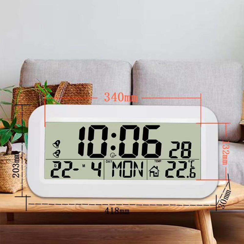 Vanguard Universal Jumbo LCD Calendar Wall Clock VGW-151