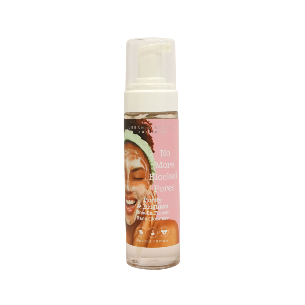 Organik Botanik - No More Pores No More Blocked Pores Pink Clay & Rosella Flower Foaming Cleanser 200ml