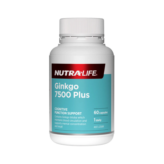 Nutra-Life Ginkgo 7500 Plus 60 Capsules