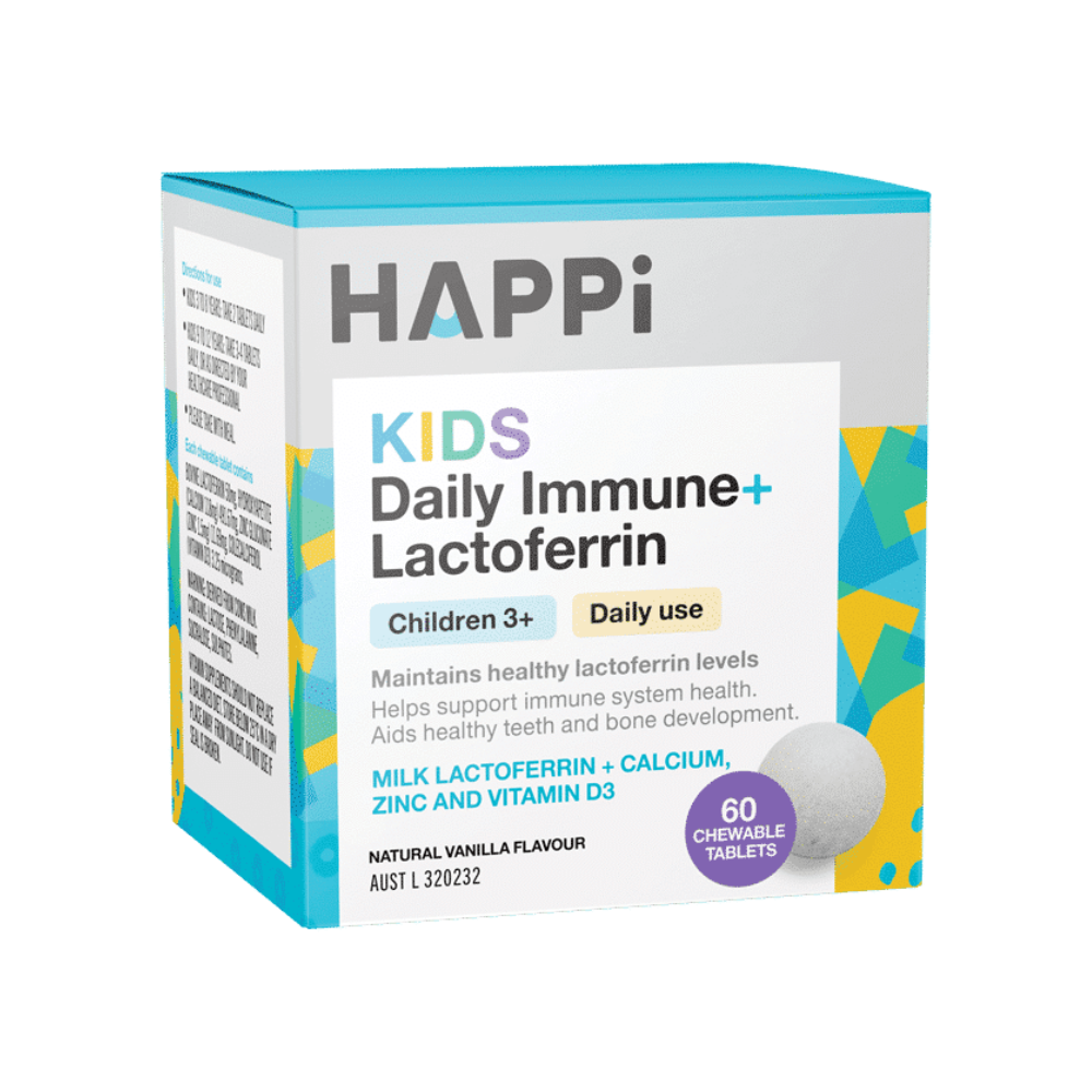 HAPPi Kids Daily Immune+ Lactoferrin  60 chewable tablets