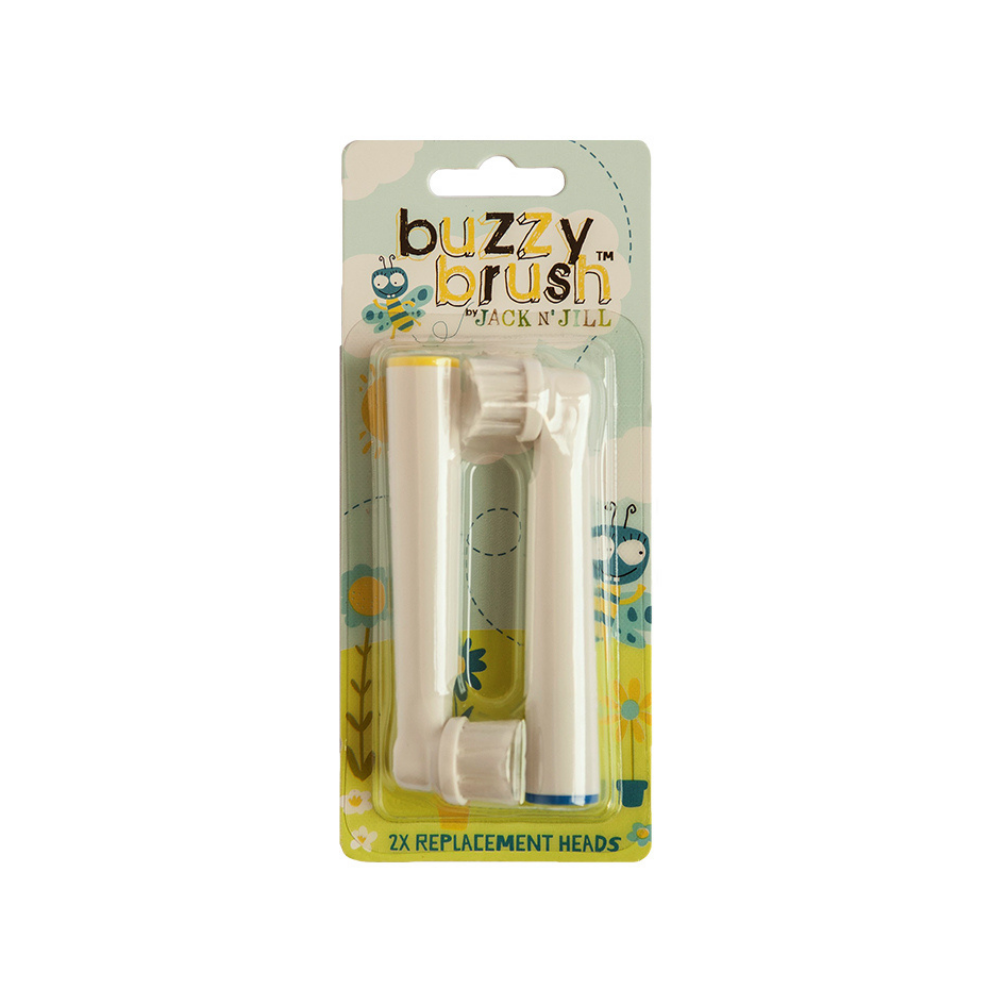 Jack N' Jill Buzzy Brush Replacement Head 2-pack-new