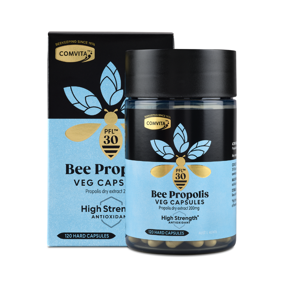 Comvita Bee Propolis Veg Capsules PFL30 High Strength Antioxidant 120 Hard Capsules
