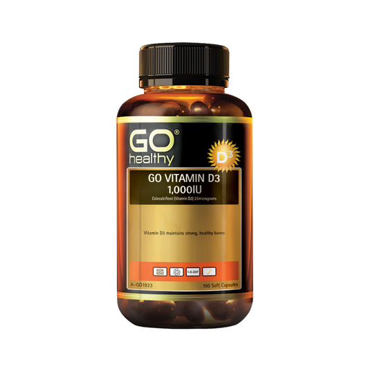 Go Healthy Vitamin D3 1,000IU 150 Softgel Capsules (Expire Date:12/2025)